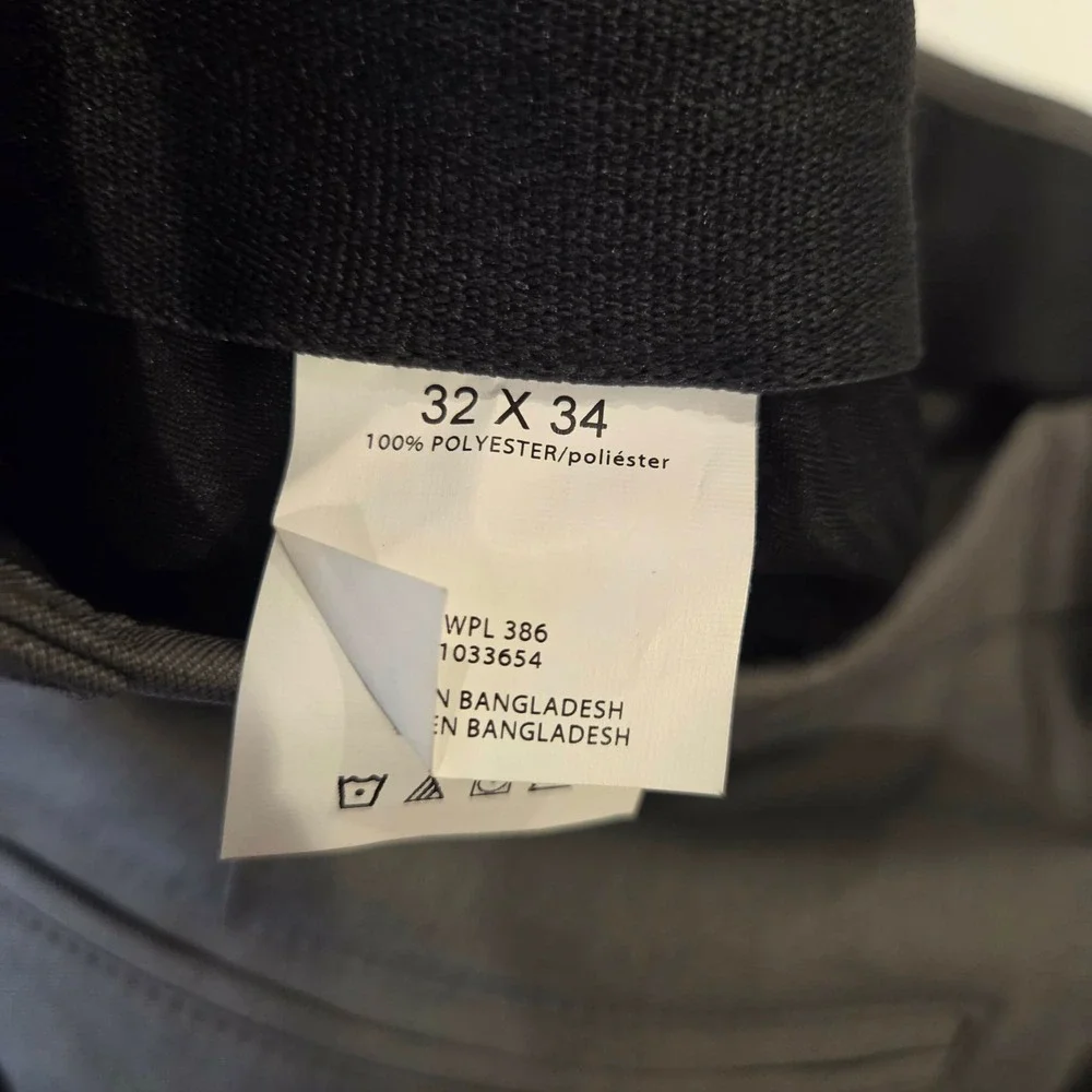 NWT Haggar H26 Men's Performance Dress‎ Pants Slim Fit Heather Gray 32 x 34